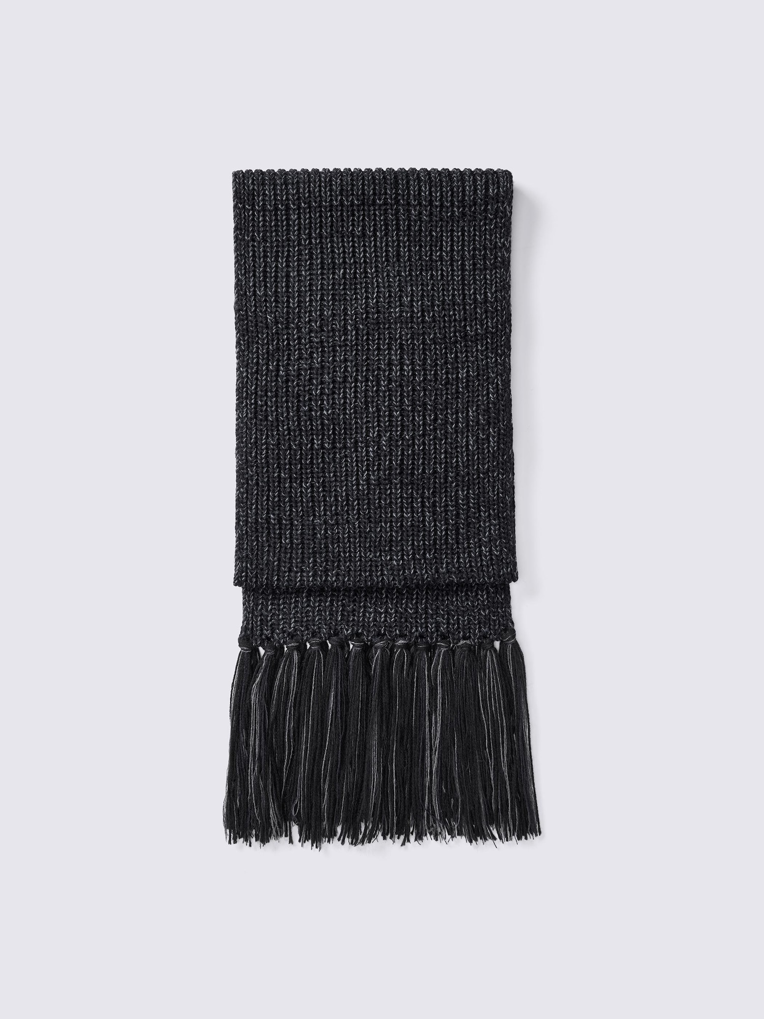 メランジバルキーニットマフラー - 09 BLACK