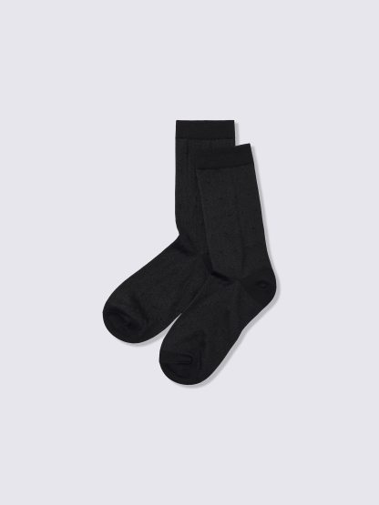 クルーソックス(ドット) - 09 BLACK