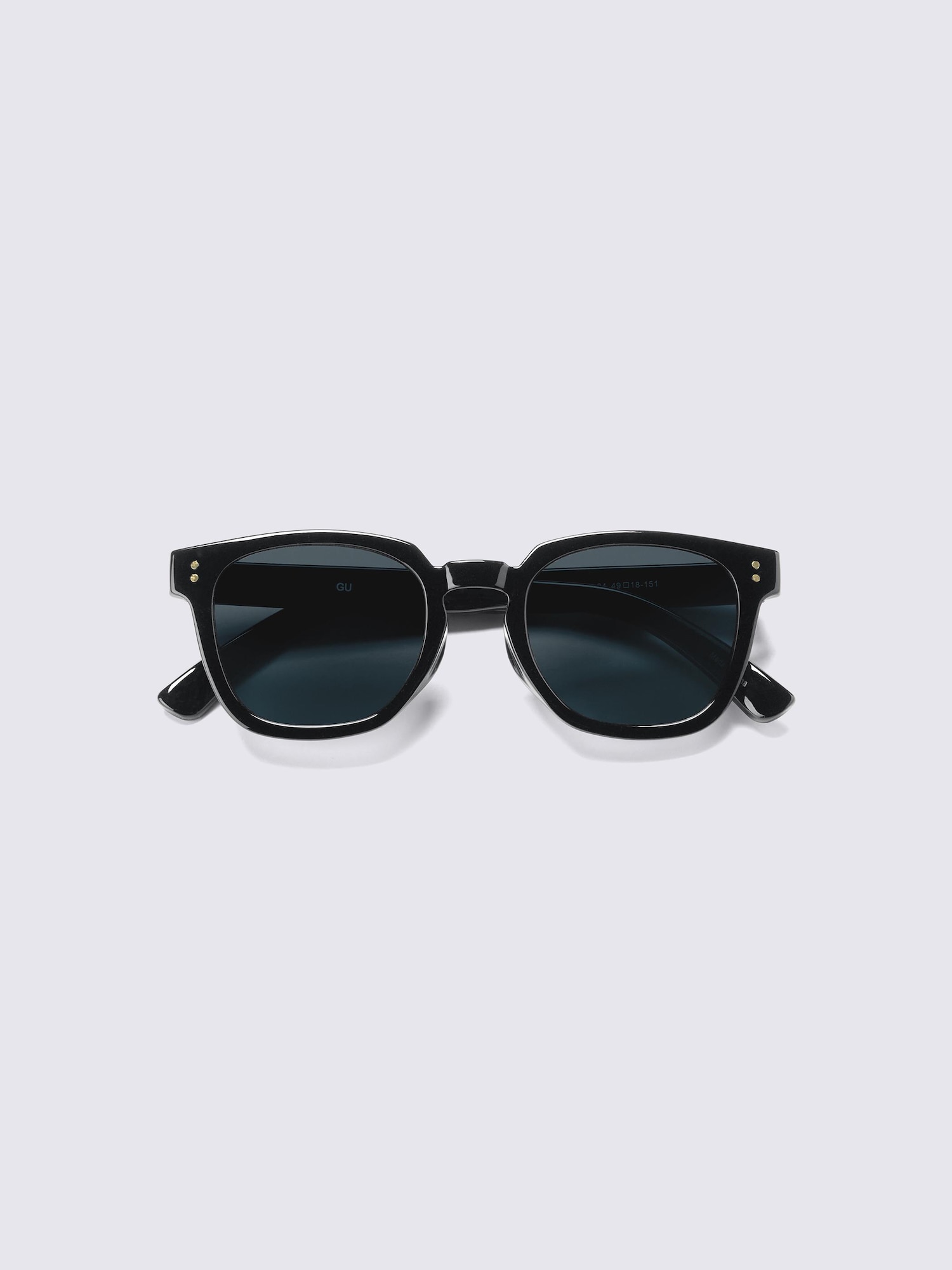UVカットスクエアウェリントンサングラス - 09 BLACK
