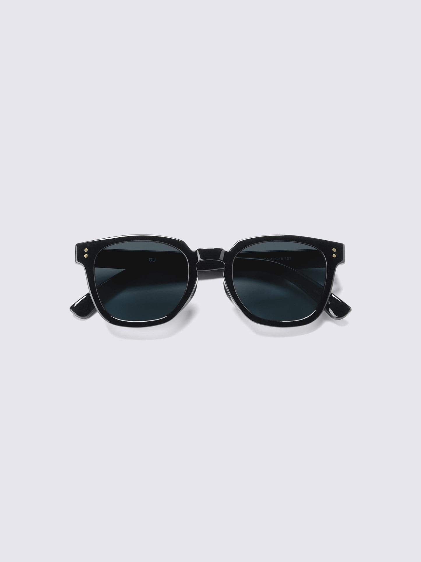 UVカットスクエアウェリントンサングラス - 09 BLACK