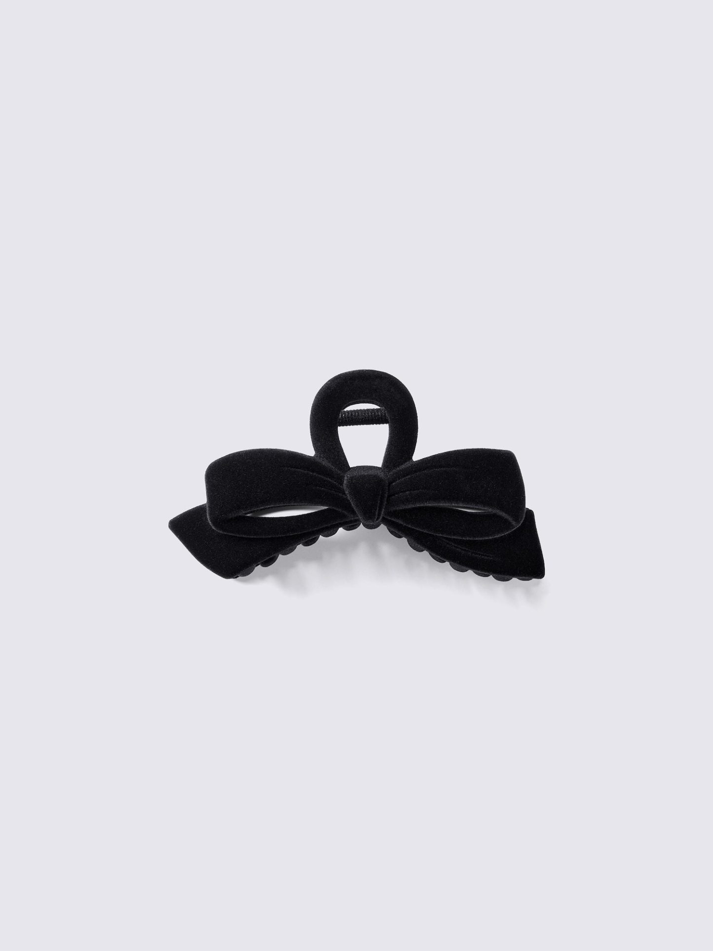 フロッキーリボンヘアクリップ - 09 BLACK