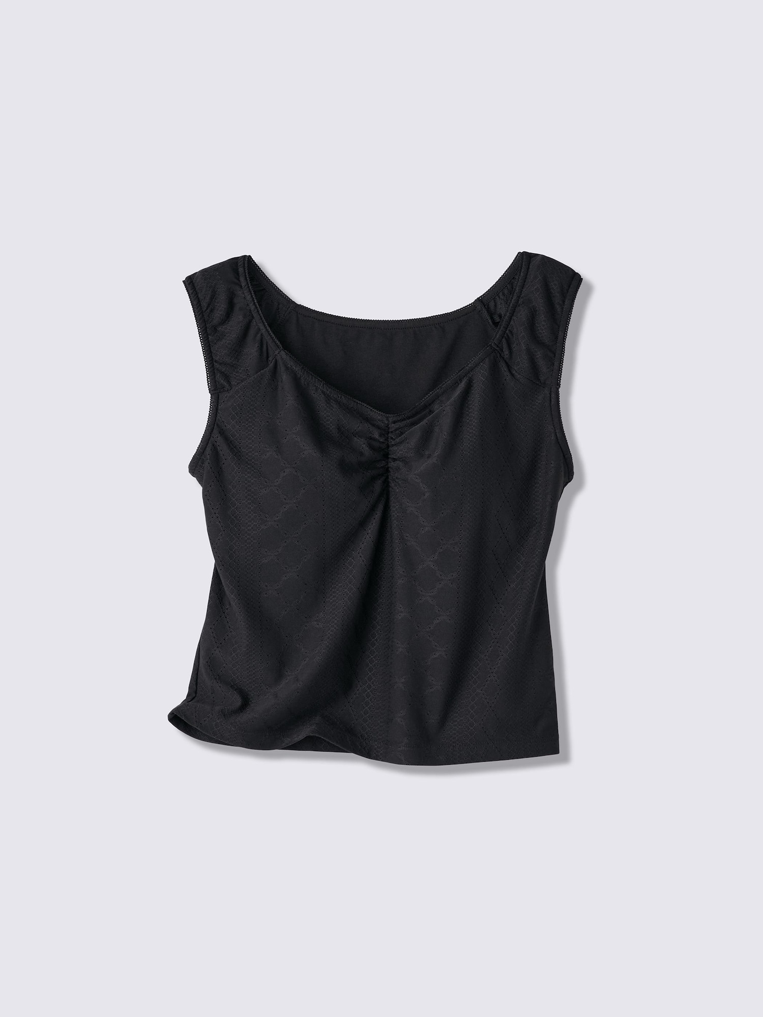 ブラフィールレースジャカードタンクトップ - 09 BLACK