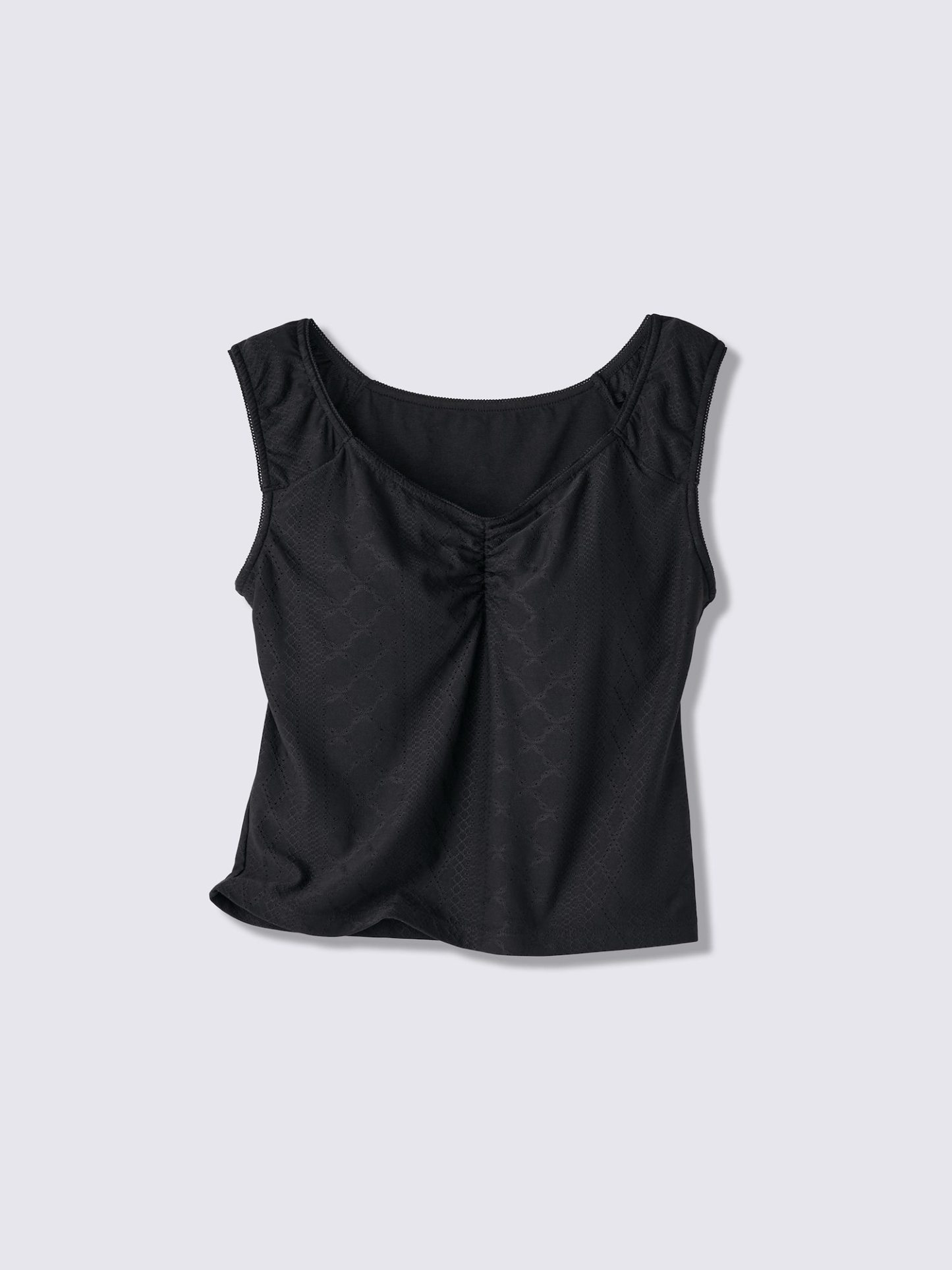 ブラフィールレースジャカードタンクトップ - 09 BLACK