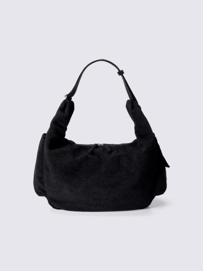 コーデュロイコクーンバッグ - 09 BLACK