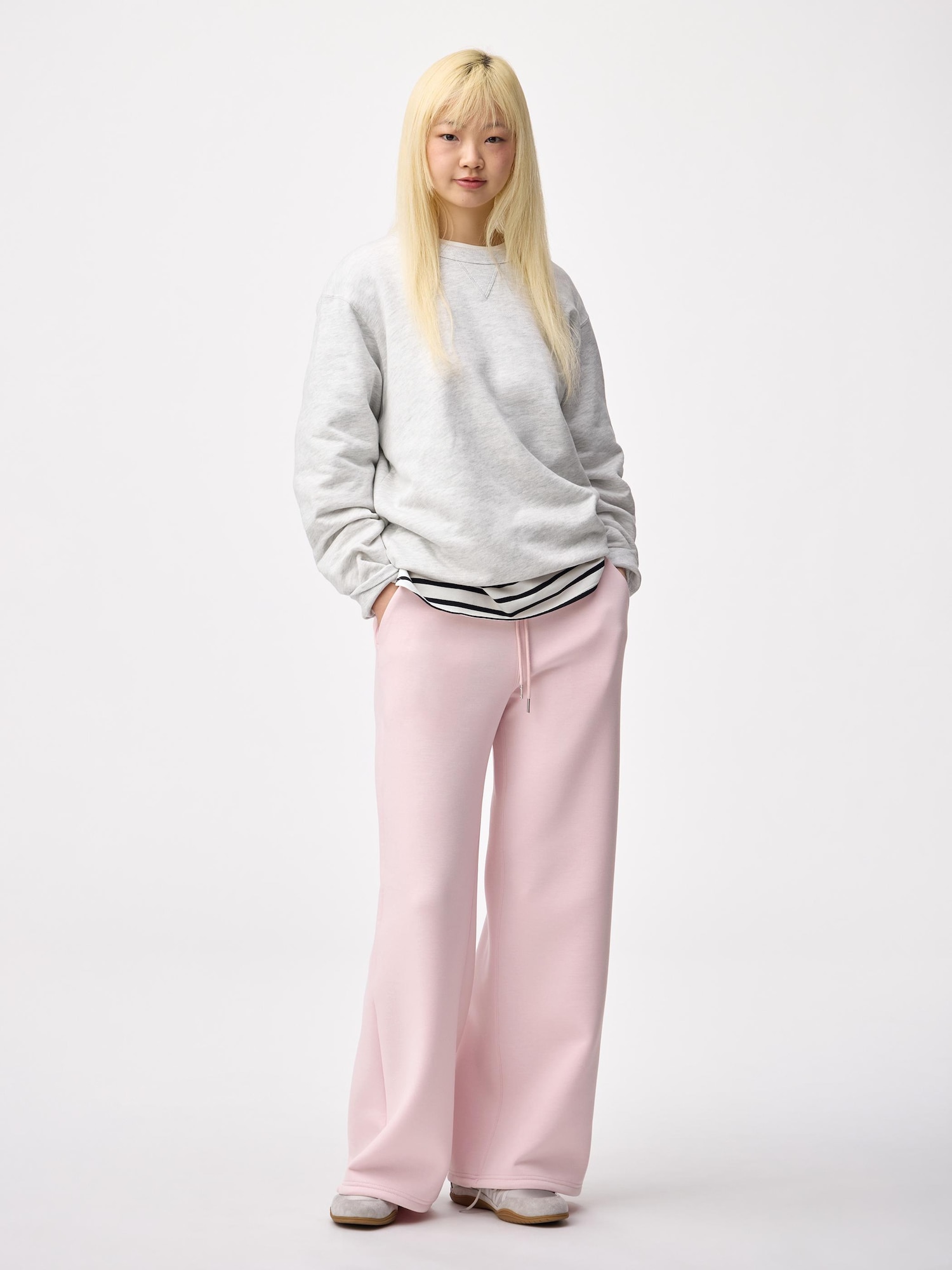 パフスウェットバギーパンツ(丈長め76.0cm) - 10 PINK