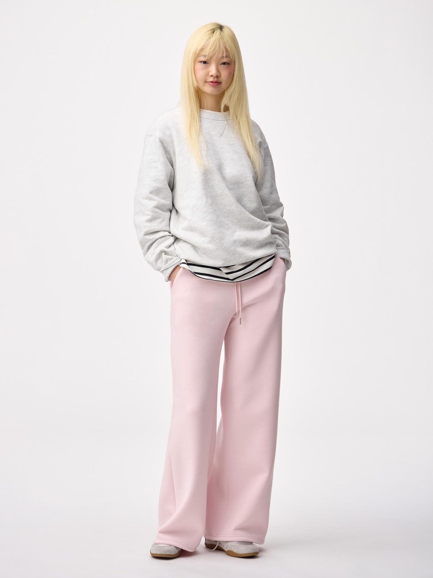 パフスウェットバギーパンツ(丈長め76.0cm) - 10 PINK