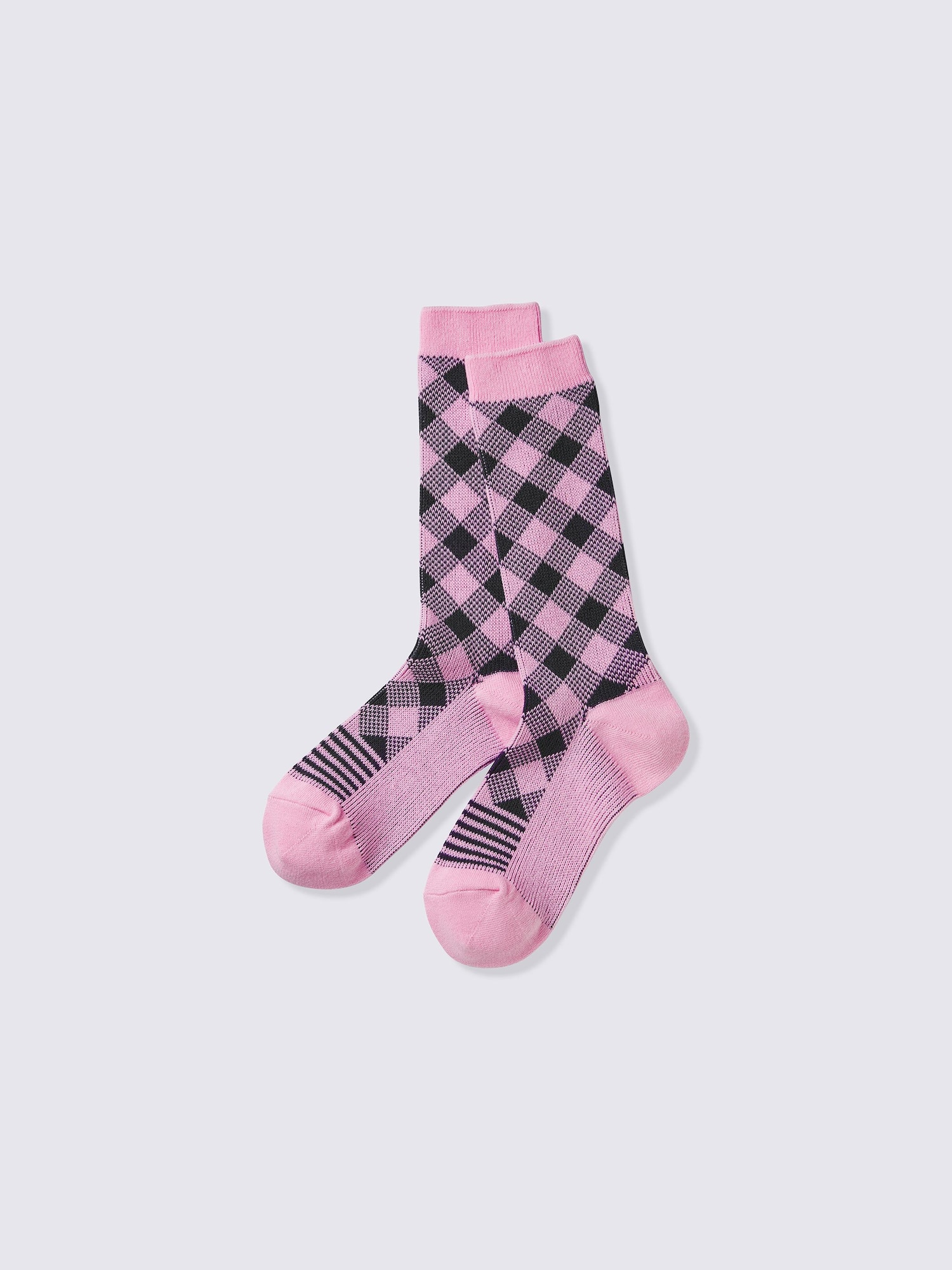 クルーソックス(チェック) - 11 PINK