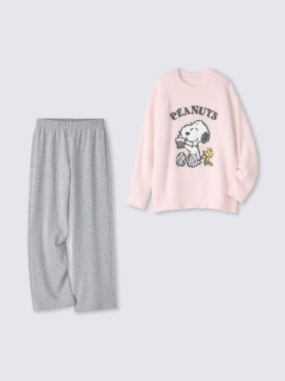 ラウンジセット(長袖＆ロングパンツ) Peanuts - 11 PINK