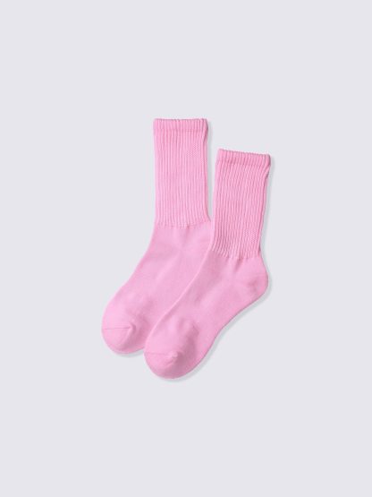 ウォームリブパイルクルーソックスB - 11 PINK