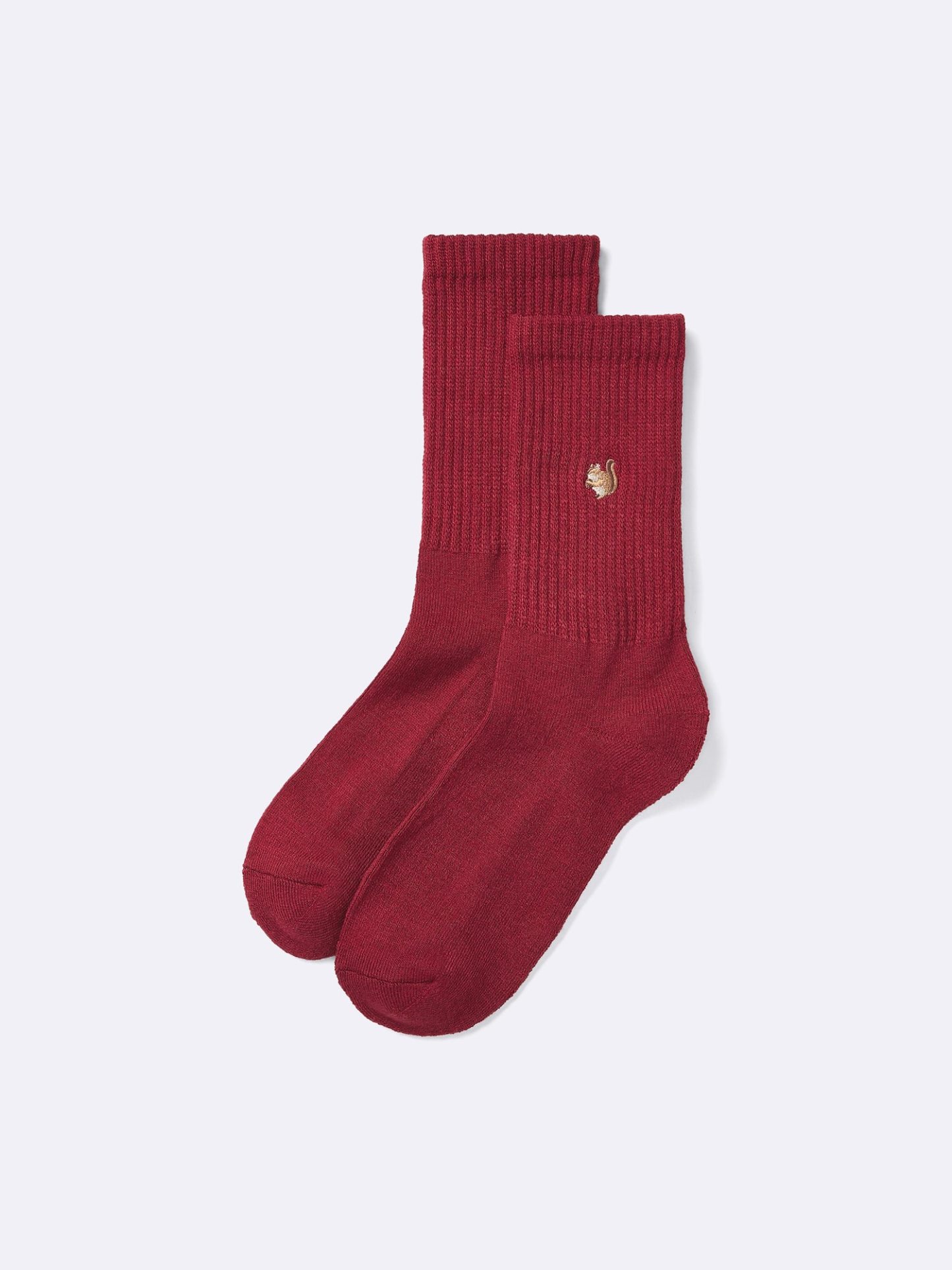 スタイルヒートパイルクルーソックス(刺繍)(2025年度冬商品) - 17 RED