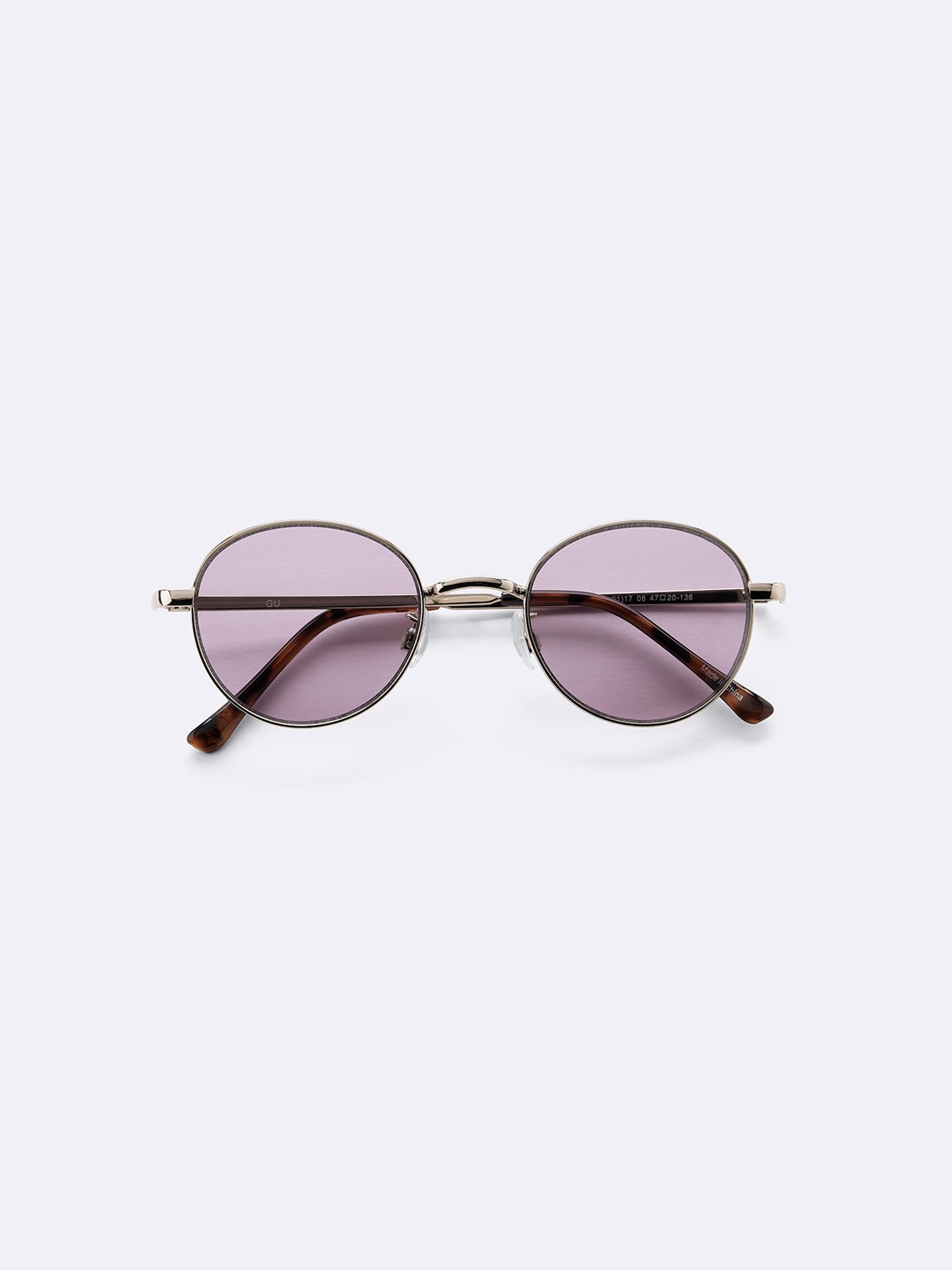 UVカットラウンドメタルサングラス(2026年度春商品) - 17 RED