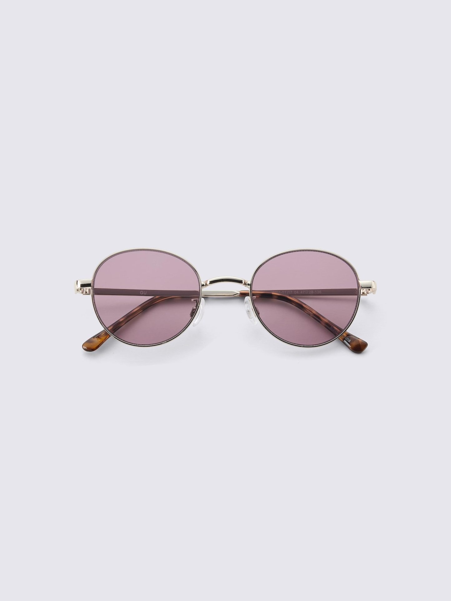 UVカットラウンドメタルサングラス - 17 RED