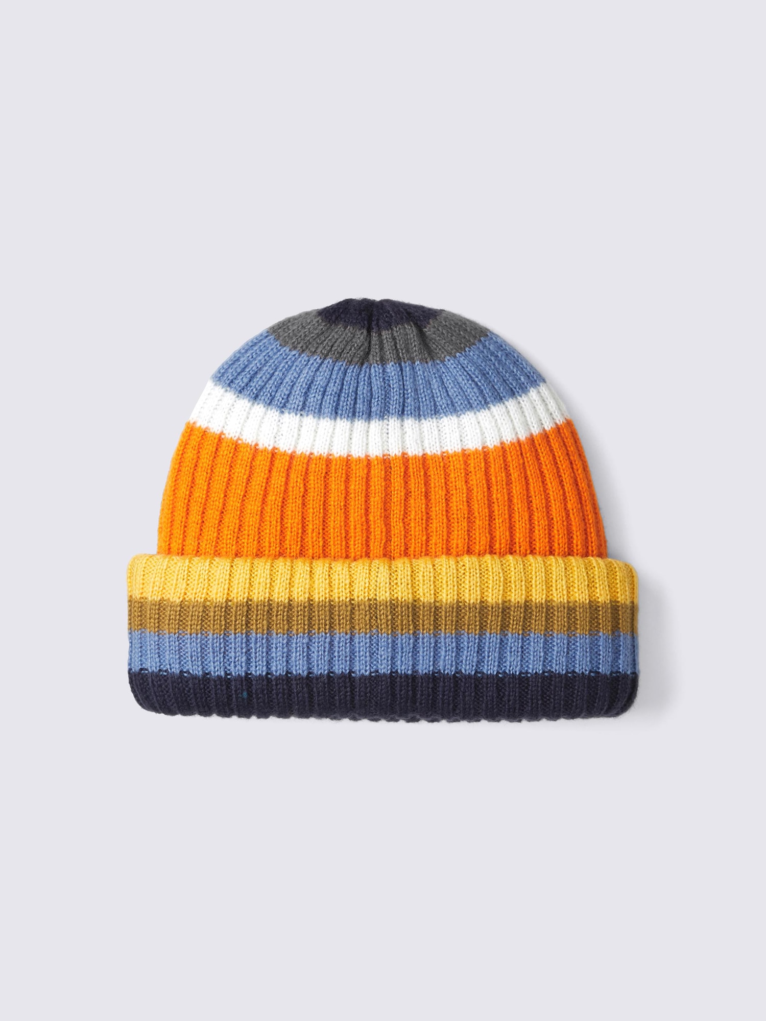 マルチボーダーニットキャップ - 25 ORANGE