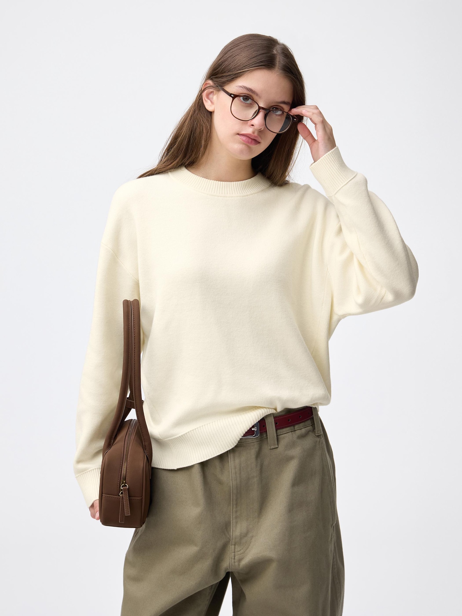 スウェットライクニットオーバーサイズプルオーバー - 30 NATURAL