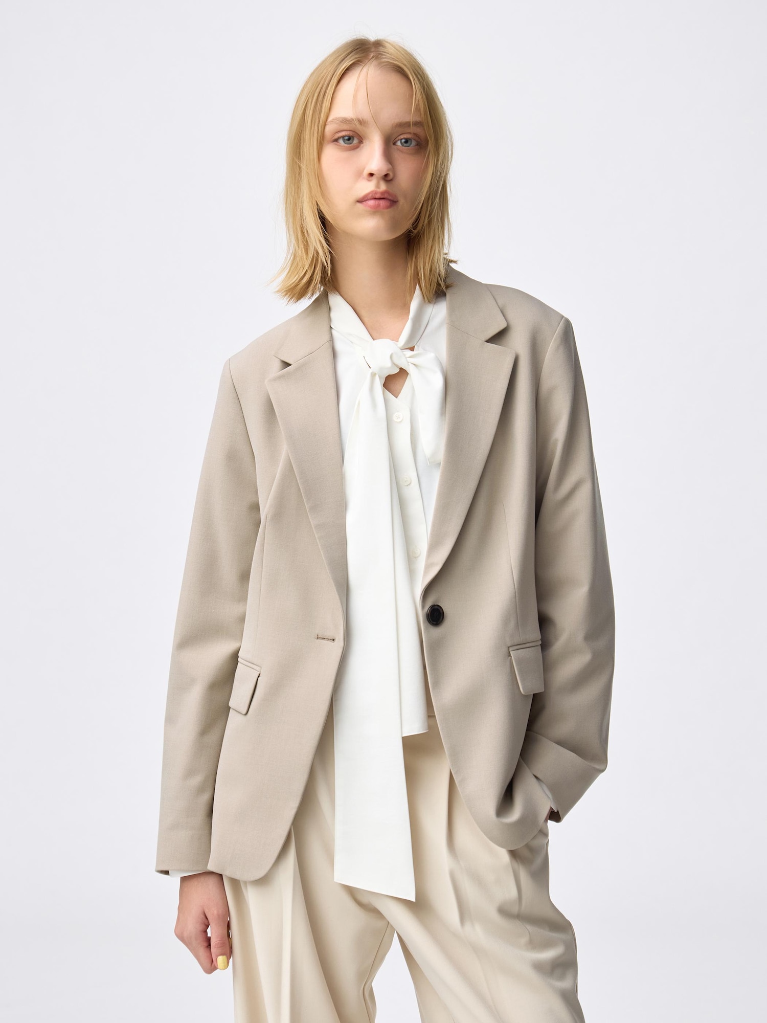 ウォッシャブルテーラードジャケット - 31 BEIGE
