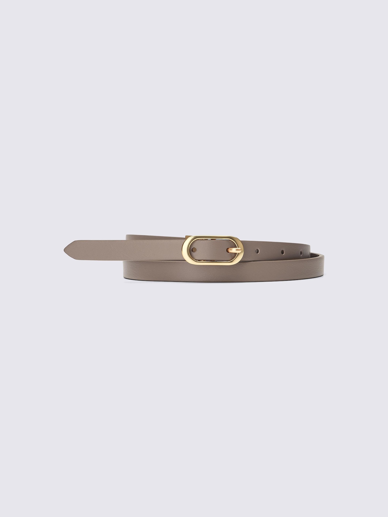 オーバルバックルリバーシブルベルト - 32 BEIGE