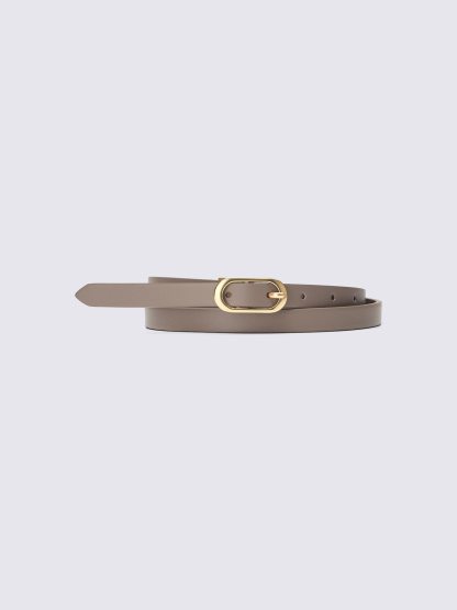 オーバルバックルリバーシブルベルト - 32 BEIGE