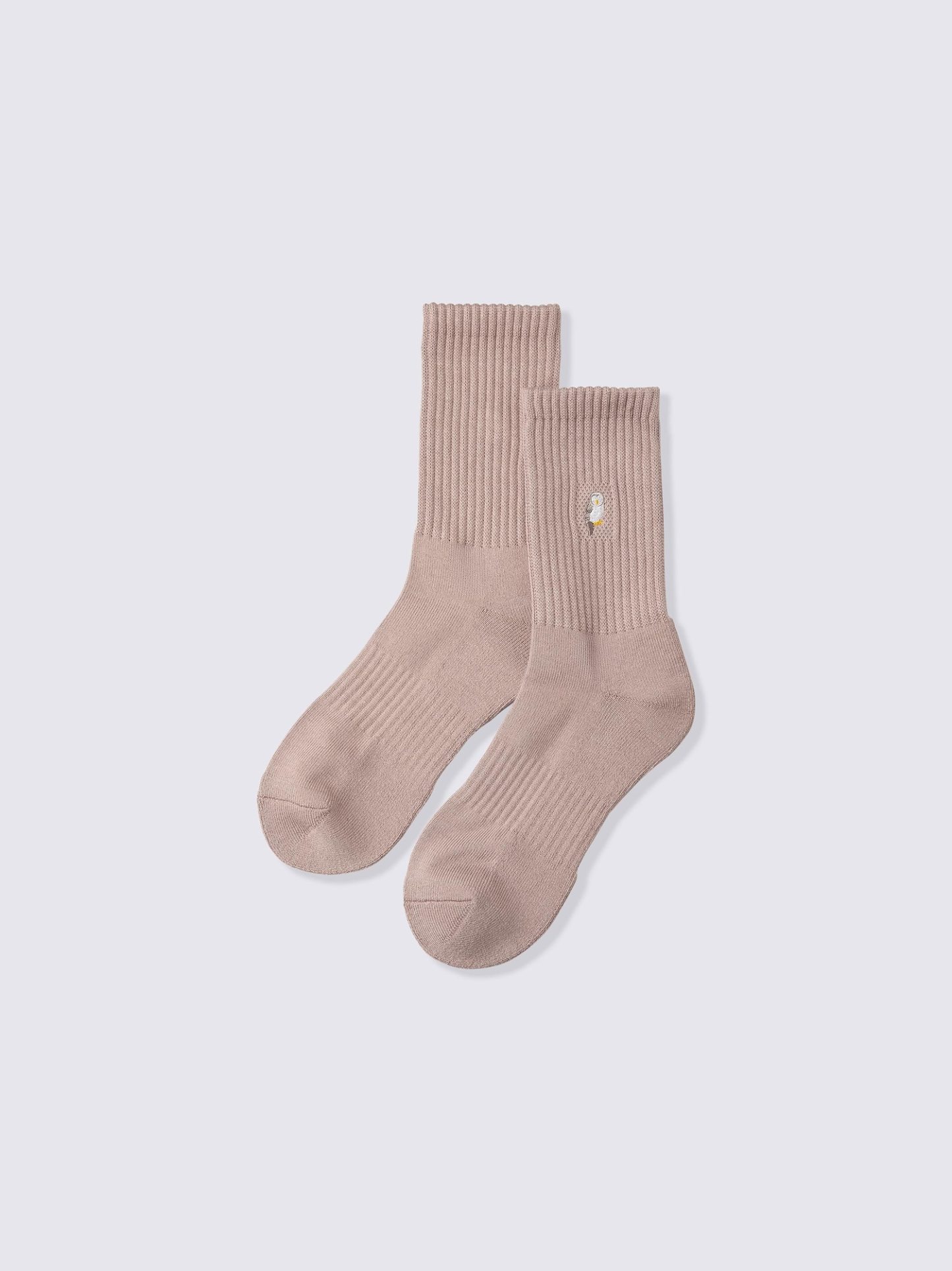 ウォームパイルクルーソックス(刺繍) - 32 BEIGE