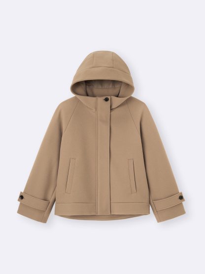 コージーメルトンショートフーディコート(2025年度冬商品) - 34 BROWN