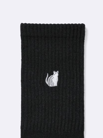 スタイルヒートパイルクルーソックス(刺繍)(2025年度冬商品)
