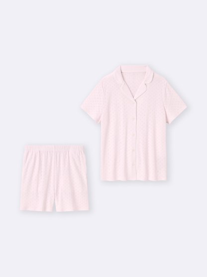 コットンブレンドパジャマ(半袖&ショートパンツ)(ハート)