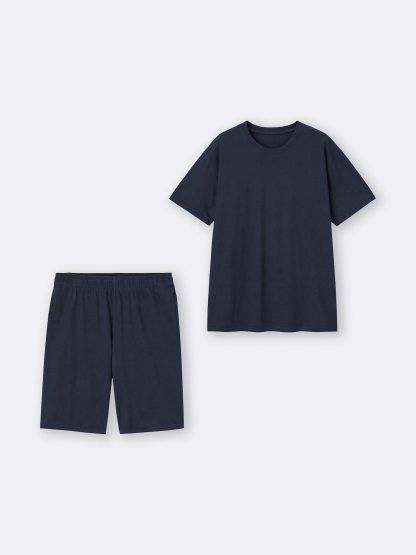 コットンカラーラウンジセット(半袖&ショートパンツ)