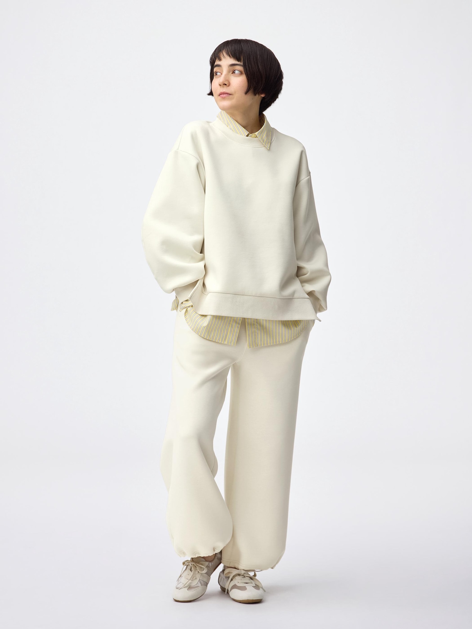 パフスウェットバギーパンツ(丈短め62.0cm) - 30 NATURAL