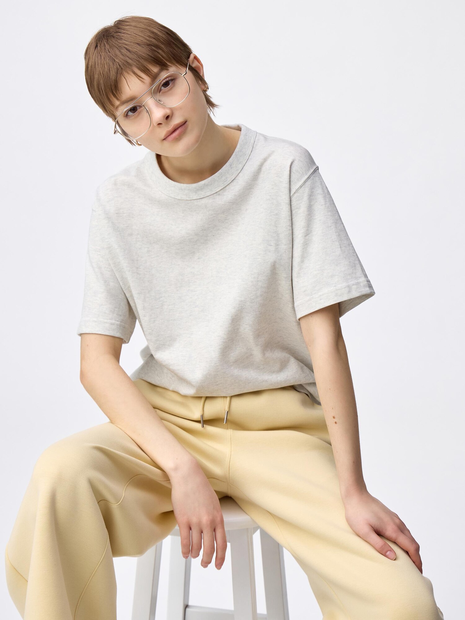 コットンクルーネックT - 30 NATURAL
