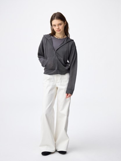 ループヤーンフルジップパーカ - 08 DARK GRAY