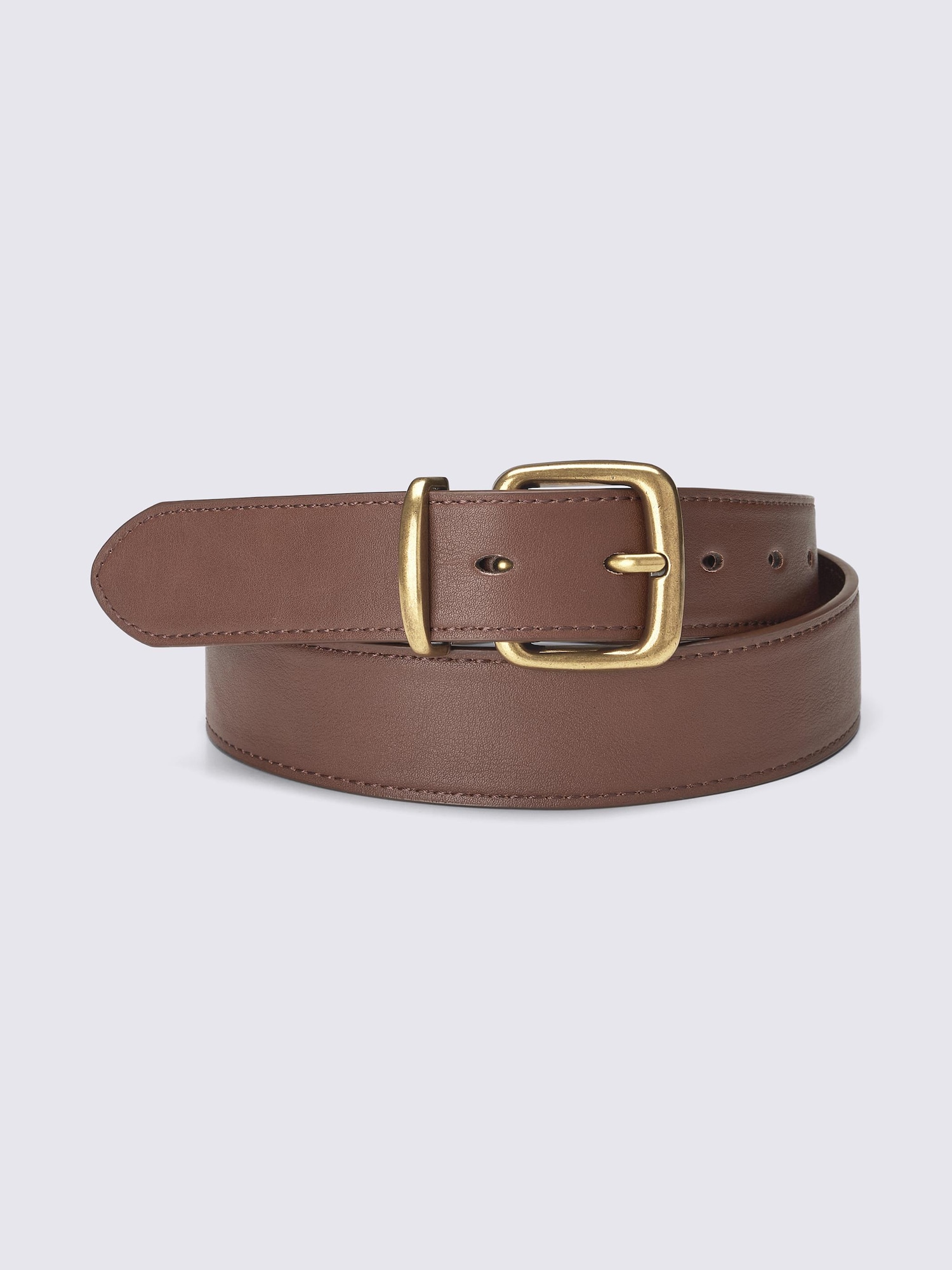 メタルループスクエアバックルベルト - 36 BROWN