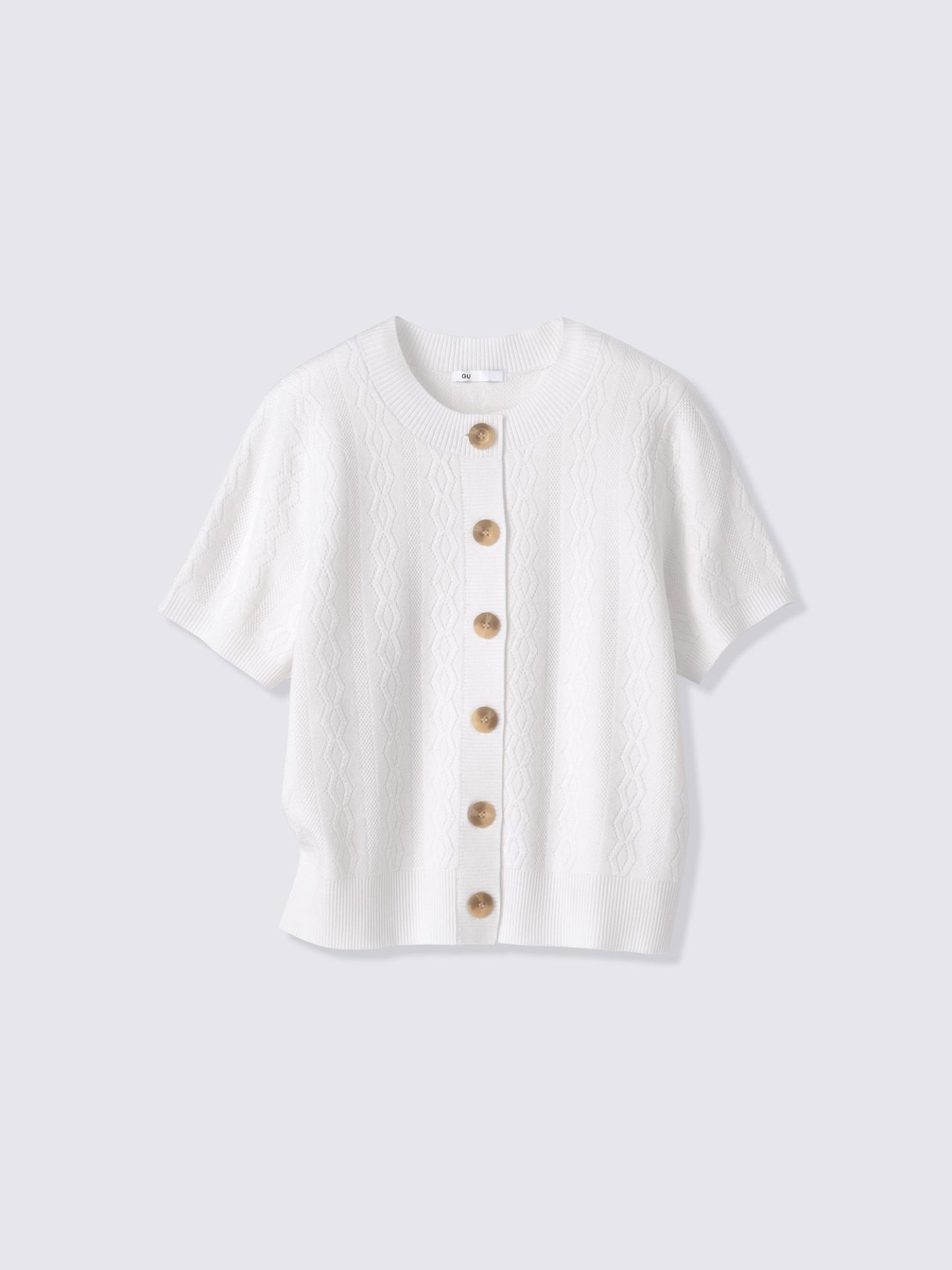 クルーネックカーディガン(半袖)