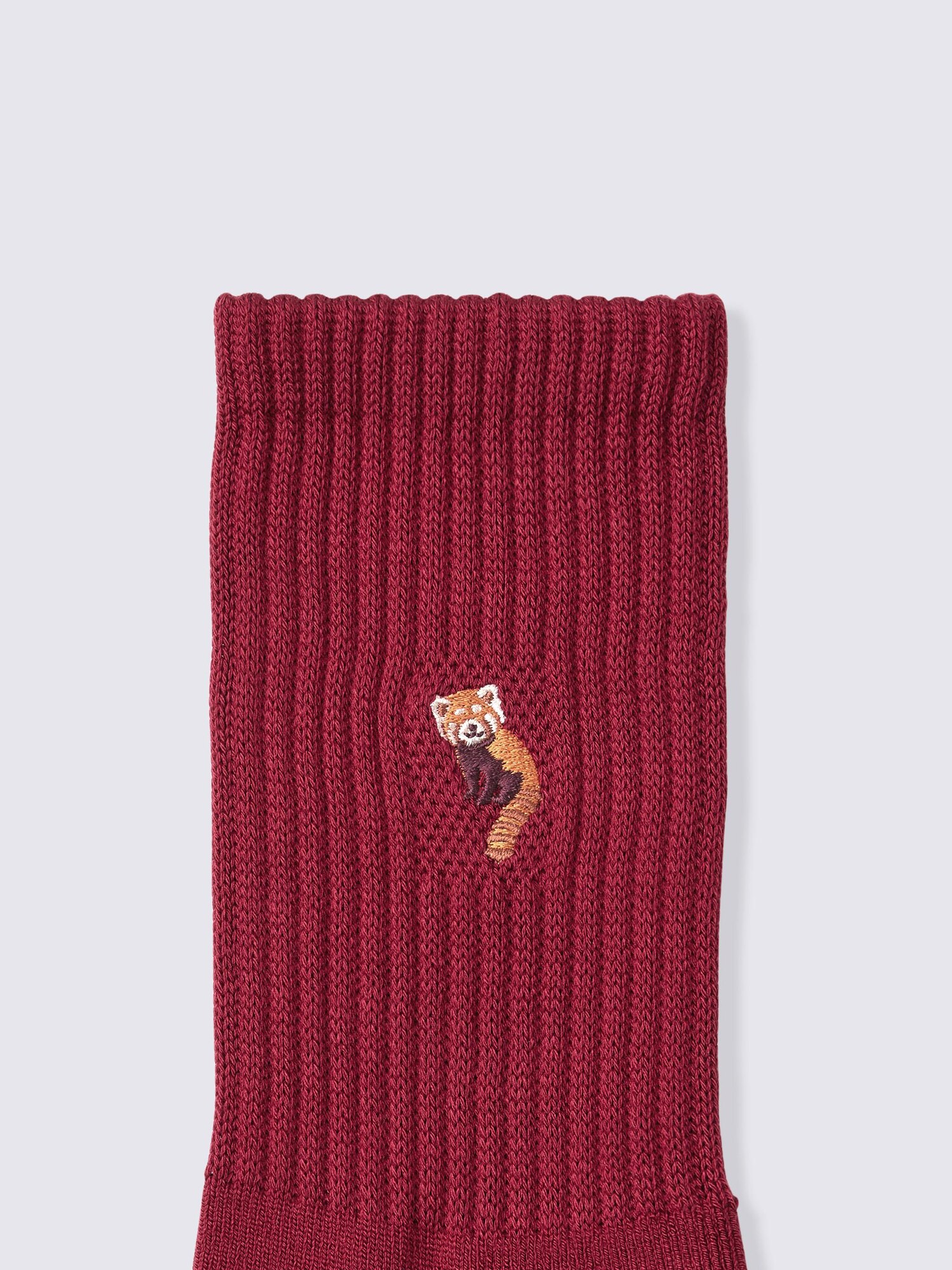 ウォームパイルクルーソックス(刺繍)