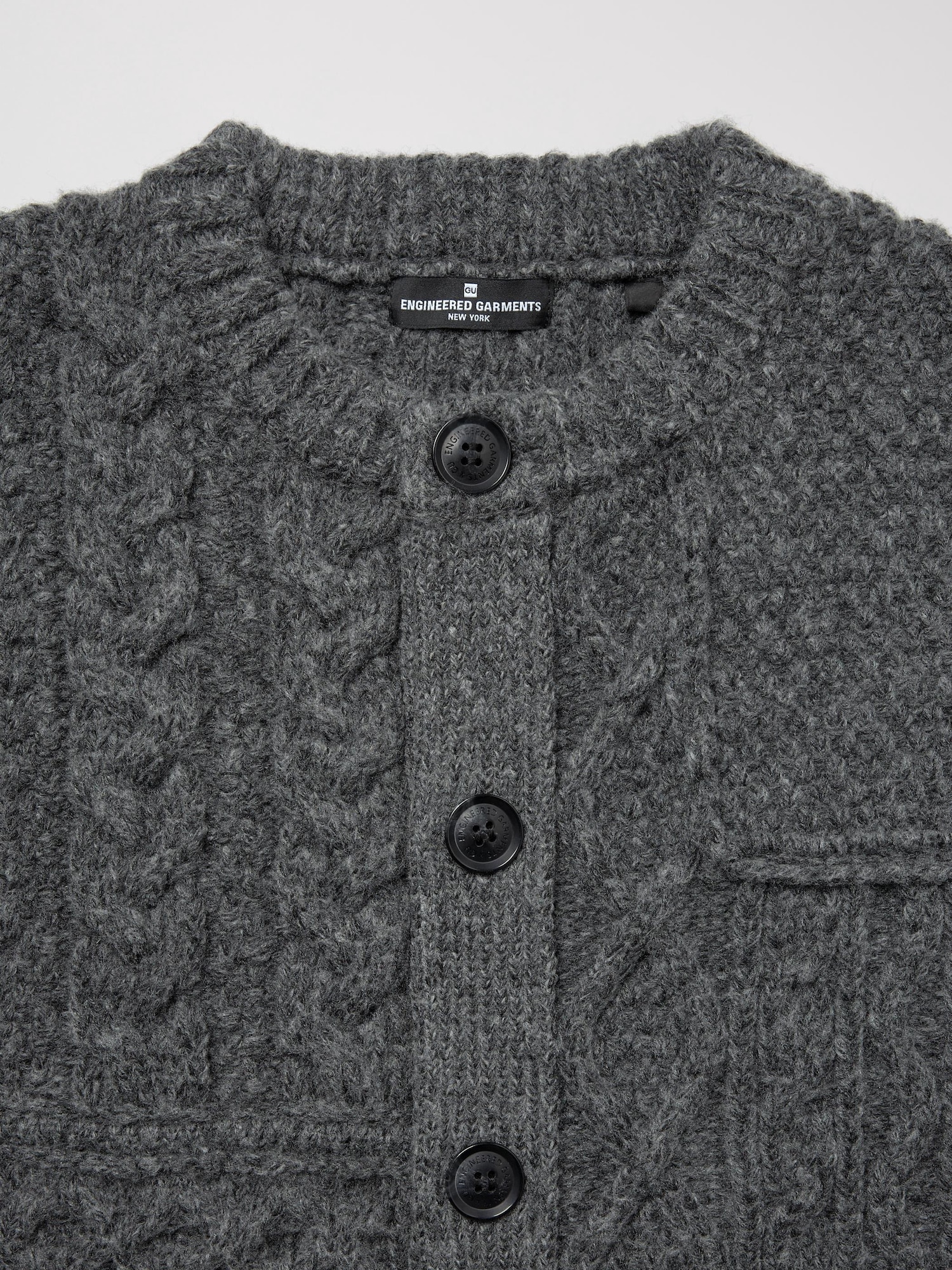ケーブルクルーネックカーディガン ENGINEERED GARMENTS