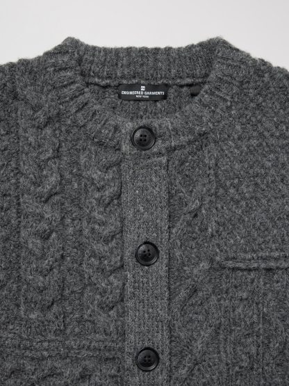 ケーブルクルーネックカーディガン ENGINEERED GARMENTS