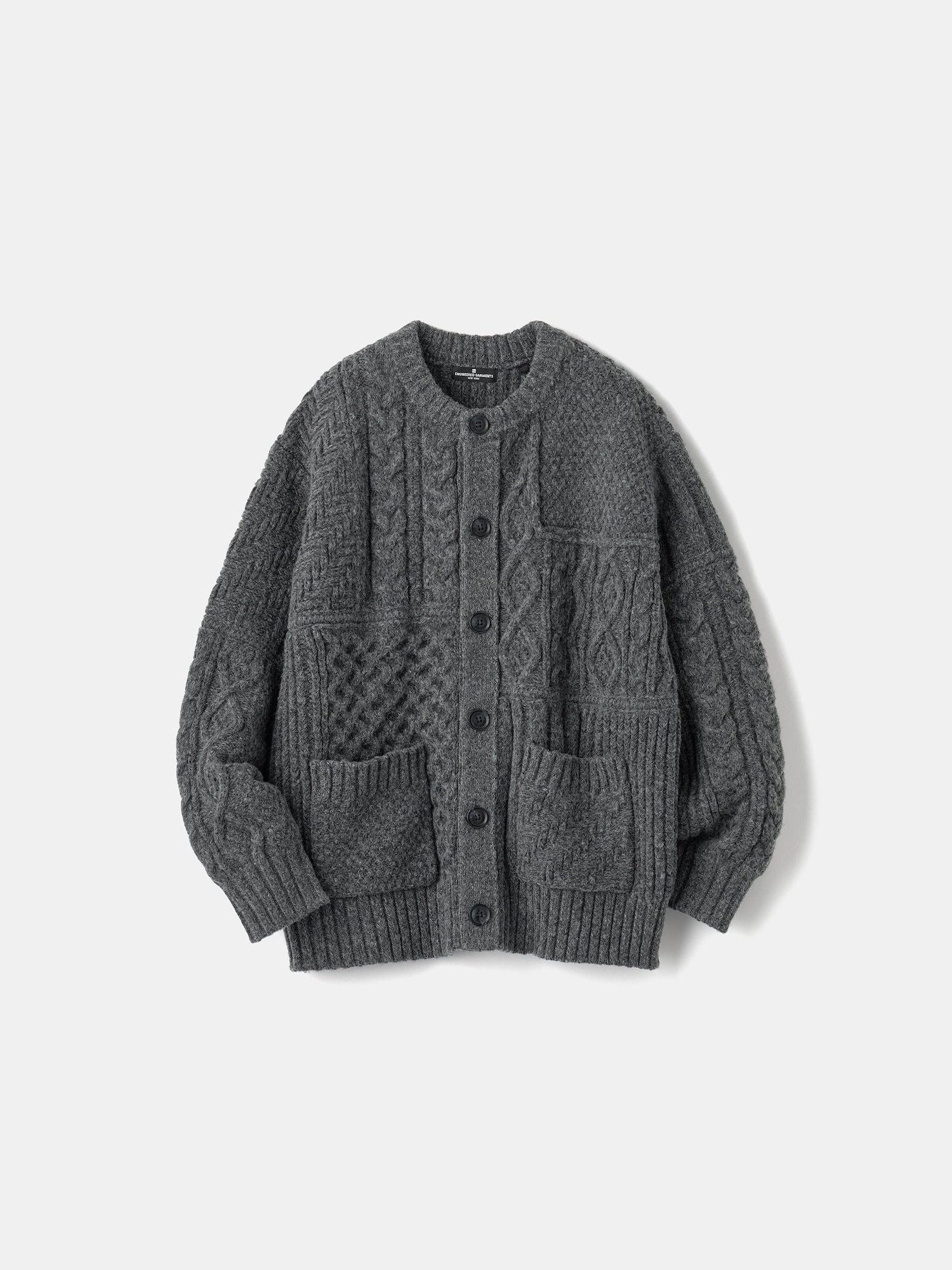 ケーブルクルーネックカーディガン ENGINEERED GARMENTS