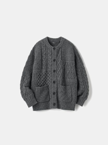 ケーブルクルーネックカーディガン ENGINEERED GARMENTS