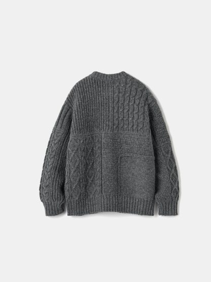 ケーブルクルーネックカーディガン ENGINEERED GARMENTS