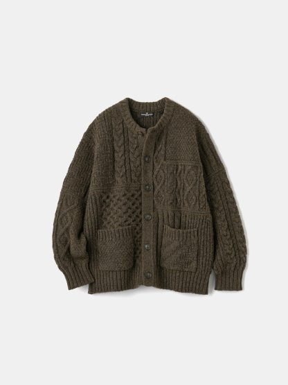ケーブルクルーネックカーディガン ENGINEERED GARMENTS