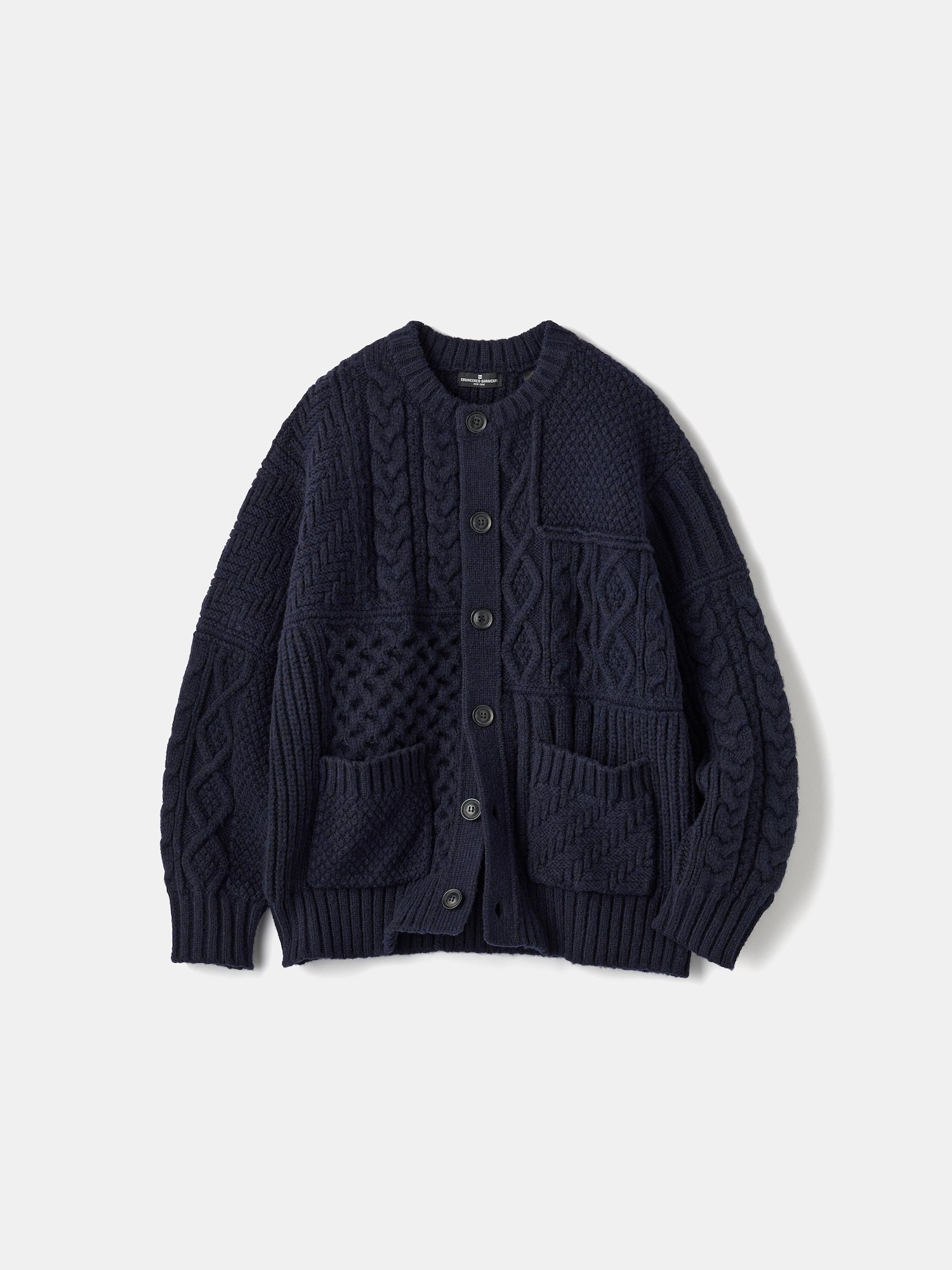 ケーブルクルーネックカーディガン ENGINEERED GARMENTS