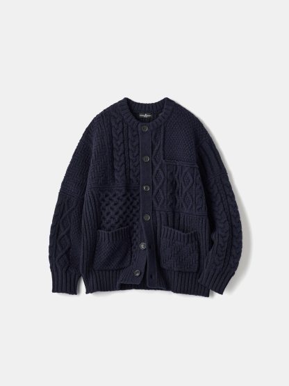 ケーブルクルーネックカーディガン ENGINEERED GARMENTS