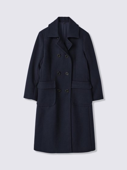 ダブルブレストロングコート