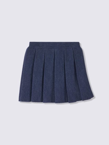 ニットプリーツミニスカート