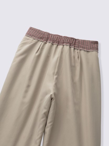 タックテーパードパンツ(チェック)(丈長め)