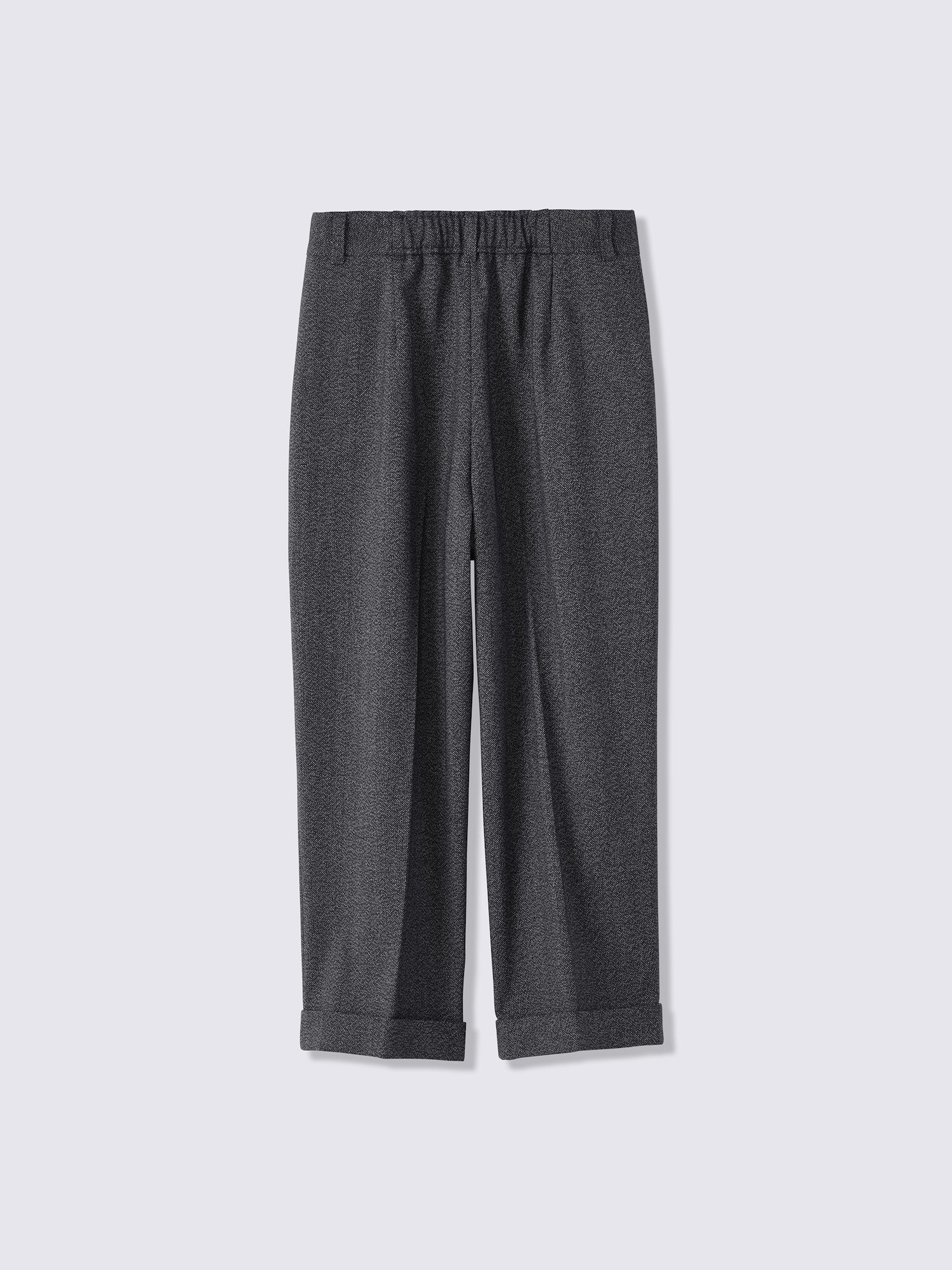 タックテーパードパンツ(ツイーディー)(丈短め)