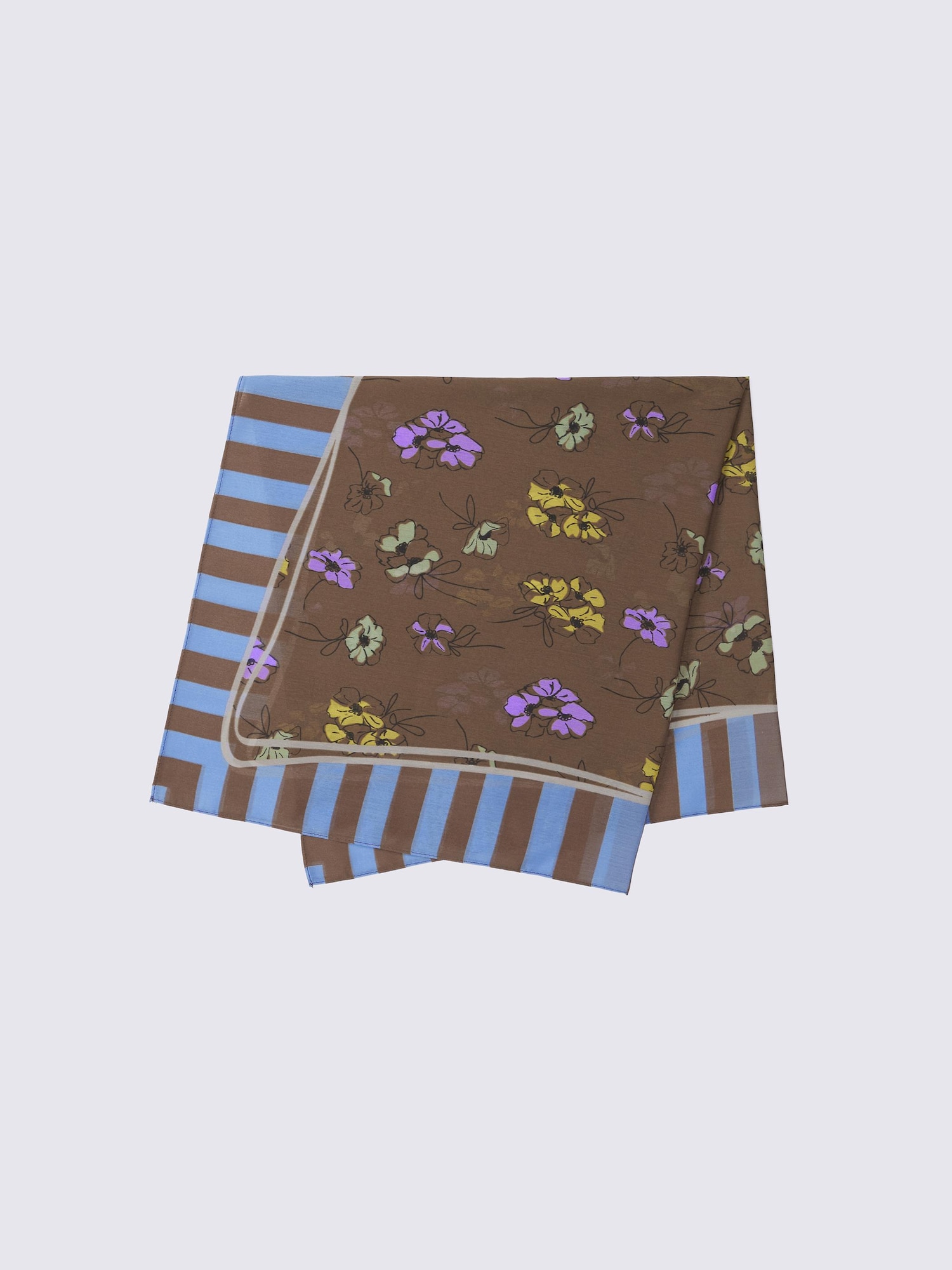 フラワースカーフ - 37 BROWN