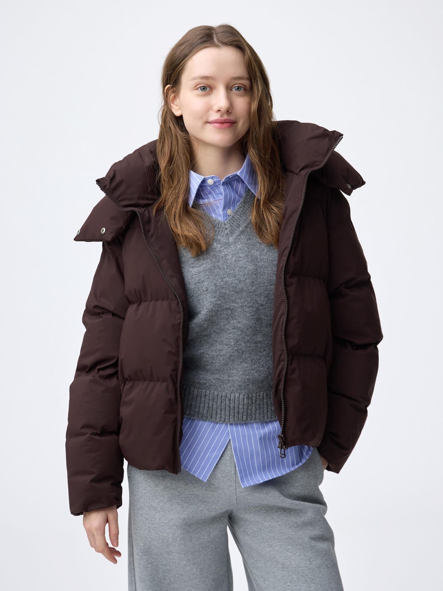 ウォームパデッドブルゾン(2025年度冬商品) - 38 DARK BROWN