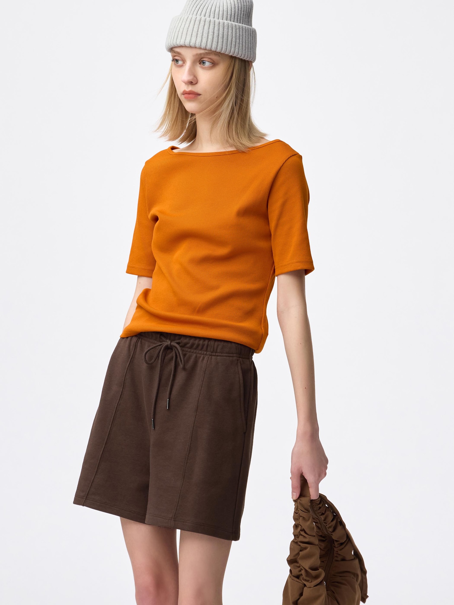 スウェットショートパンツ - 38 DARK BROWN