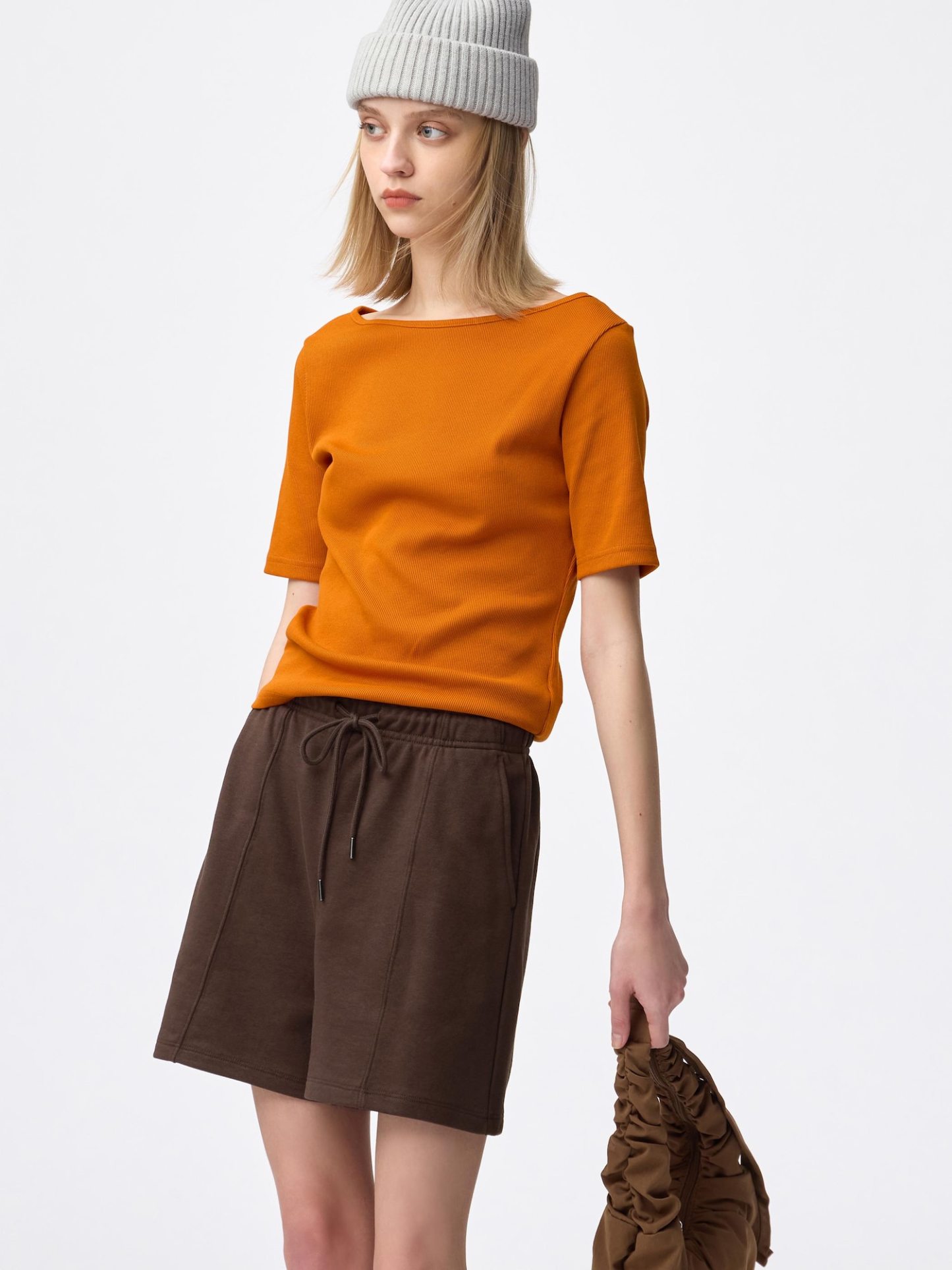 スウェットショートパンツ - 38 DARK BROWN