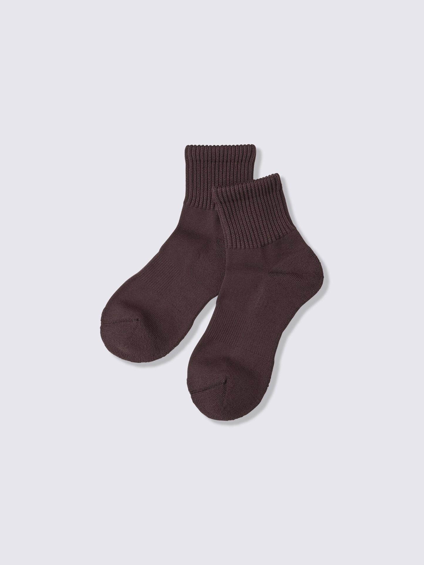 ウォームリブパイルアンクルソックス - 38 DARK BROWN