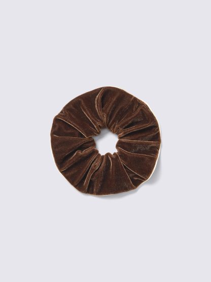 パイピングベロアシュシュ - 38 DARK BROWN